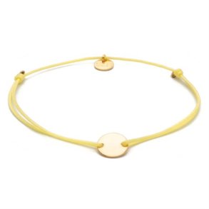 Blush Indigo: Armbnd - Darling Disc Gold - Soft Yellow